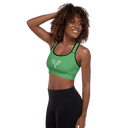 Sports: Tennis Rackets Padded Sports Bra - Black Trim - images on me