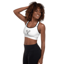 Sports: Tennis Rackets Padded Sports Bra - Black Trim - images on me