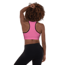 Sports: Tennis Rackets Padded Sports Bra - Black Trim - images on me
