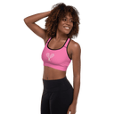 Sports: Tennis Rackets Padded Sports Bra - Black Trim - images on me