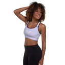 Sports: Tennis Rackets Padded Sports Bra - Black Trim - images on me