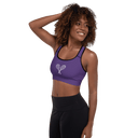 Sports: Tennis Rackets Padded Sports Bra - Black Trim - images on me