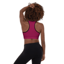 Sports: Tennis Rackets Padded Sports Bra - Black Trim - images on me