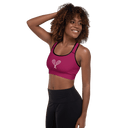 Sports: Tennis Rackets Padded Sports Bra - Black Trim - images on me