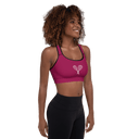 Sports: Tennis Rackets Padded Sports Bra - Black Trim - images on me