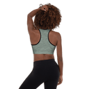Sports: Tennis Rackets Padded Sports Bra - Black Trim - images on me