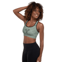 Sports: Tennis Rackets Padded Sports Bra - Black Trim - images on me