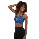 Sports: Tennis Rackets Padded Sports Bra - Black Trim - images on me