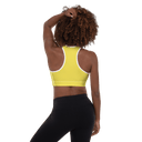Sports: Tennis Rackets Padded Sports Bra - White Trim - images on me