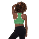 Sports: Tennis Rackets Padded Sports Bra - White Trim - images on me