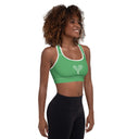Sports: Tennis Rackets Padded Sports Bra - White Trim - images on me