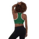 Sports: Tennis Rackets Padded Sports Bra - White Trim - images on me