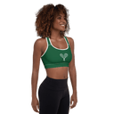 Sports: Tennis Rackets Padded Sports Bra - White Trim - images on me