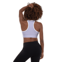 Sports: Tennis Rackets Padded Sports Bra - White Trim - images on me