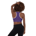 Sports: Tennis Rackets Padded Sports Bra - White Trim - images on me