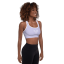 Sports: Tennis Rackets Padded Sports Bra - White Trim - images on me