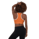 Sports: Tennis Rackets Padded Sports Bra - White Trim - images on me