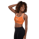 Sports: Tennis Rackets Padded Sports Bra - White Trim - images on me