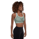 Sports: Tennis Rackets Padded Sports Bra - White Trim - images on me
