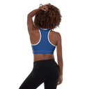 Sports: Tennis Rackets Padded Sports Bra - White Trim - images on me