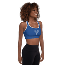 Sports: Tennis Rackets Padded Sports Bra - White Trim - images on me