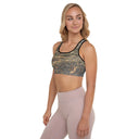 bra - sports-Vibe: Cliffs of Moher Nature's Pattern Padded Sports Bra-2-images on me