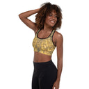 Vibe: Hotel Chandelier in Edinburgh Padded Sports Bra - Black Piping - images on me