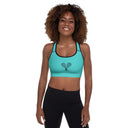 Sports: Tennis Rackets Padded Sports Bra - Black Trim