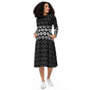 dress - long sleeve-Vibe:Victoria Island Dahlia Monochrome Charm Long Sleeve Midi Dress-1-images on me