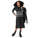 Vibe:Victoria Island Dahlia Monochrome Charm Long Sleeve Midi Dress - images on me