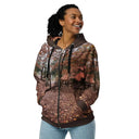 Explore: Autumn in Georgia Unisex Zip Hoodie - images on me