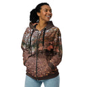 Explore: Autumn in Georgia Unisex Zip Hoodie - images on me
