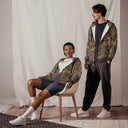 jacket - zip hoodie-Vibe: Cliffs of Moher Nature's Pattern Unisex Zip Hoodie-3-images on me
