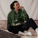 Vibe: Historic Scottish Highland Castle Garden Hedge and Flowers Unisex Zip Hoodie - images on me
