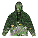 Vibe: Historic Scottish Highland Castle Garden Hedge and Flowers Unisex Zip Hoodie - images on me