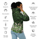 Vibe: Historic Scottish Highland Castle Garden Hedge and Flowers Unisex Zip Hoodie - images on me