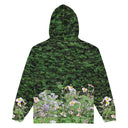 jacket - zip hoodie-Vibe: Historic Scottish Highland Castle Garden Hedge and Flowers Unisex Zip Hoodie-2-images on me