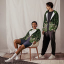 Vibe: Historic Scottish Highland Castle Garden Hedge and Flowers Unisex Zip Hoodie - images on me