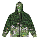 Vibe: Historic Scottish Highland Castle Garden Hedge and Flowers Unisex Zip Hoodie - images on me