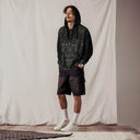 Vibe: Victoria Island Hidden Luxe Pattern Unisex Zip Hoodie - images on me