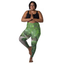 leggings - crossover waist-Explore: Legendary Irish Castle Secret Path Leggings Crossover Waist with Pockets-11-images on me