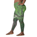 leggings - crossover waist-Explore: Legendary Irish Castle Secret Path Leggings Crossover Waist with Pockets-14-images on me