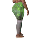 leggings - crossover waist-Explore: Legendary Irish Castle Secret Path Leggings Crossover Waist with Pockets-16-images on me