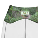 leggings - crossover waist-Explore: Legendary Irish Castle Secret Path Leggings Crossover Waist with Pockets-18-images on me