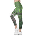 leggings - crossover waist-Explore: Legendary Irish Castle Secret Path Leggings Crossover Waist with Pockets-3-images on me