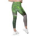 leggings - crossover waist-Explore: Legendary Irish Castle Secret Path Leggings Crossover Waist with Pockets-8-images on me