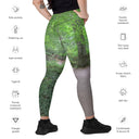 leggings - crossover waist-Explore: Legendary Irish Castle Secret Path Leggings Crossover Waist with Pockets-9-images on me