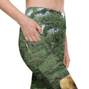 leggings - crossover waist-God's Creatures: Highland Cattle Leggings Crossover Waist with Pockets-1-images on me