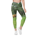 leggings - crossover waist-God's Creatures: Highland Cattle Leggings Crossover Waist with Pockets-2-images on me