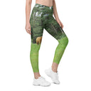 leggings - crossover waist-God's Creatures: Highland Cattle Leggings Crossover Waist with Pockets-4-images on me